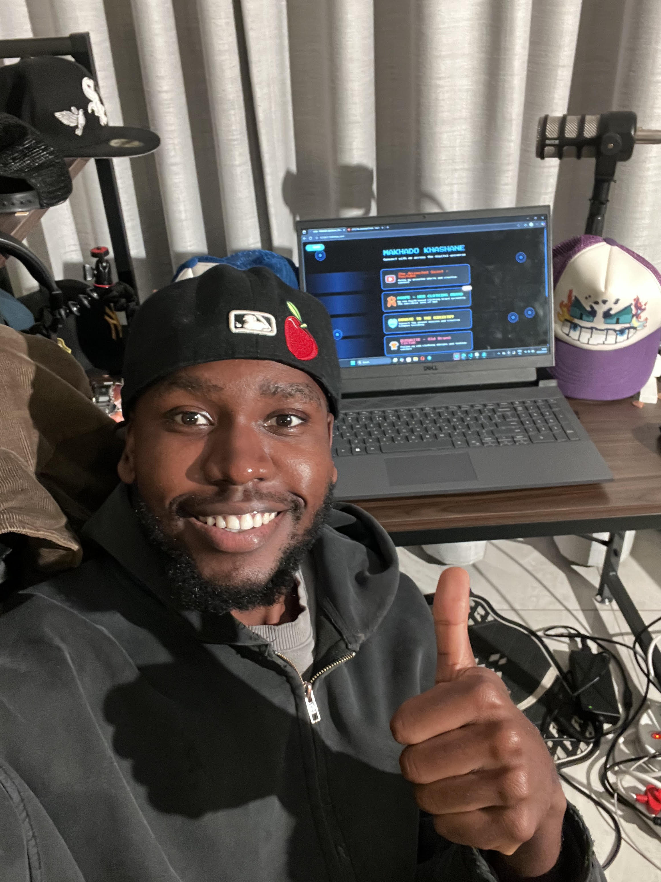 Professional portrait of Makhado Khashane, a 22-year-old South African digital artist and creative kingdom builder